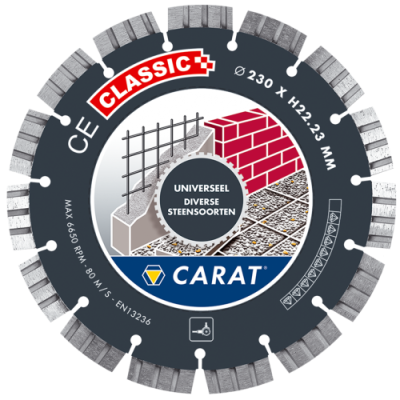 Diamantschijf universeel CE Carat diameter 230mm Classic
