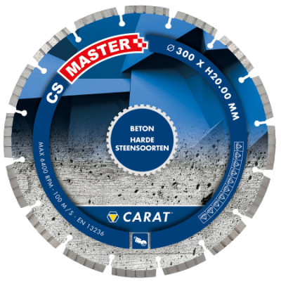 Diamantschijf Beton diameter 300mm CS Master Carat