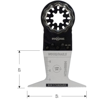 Starlock Multitool bi-metaal invalzaagblad voor hout / metaal 65x40mm 10stuks