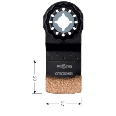 Starlock HM-RIFF invalzaagblad voor abrasieve materialen 32x30mm