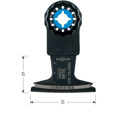 Starlock Bi-metaal invalzaagblad voor Hout/metaal 65x40mm