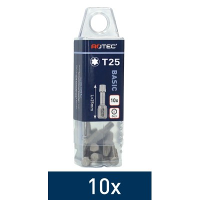 Schroefbit Torx 15 Torsion Lengte 25mm 10 stuks