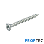 Proftec universele schroef platkop voldraad verzinkt 3,0x20mm Pozidrive - per 200 stuks